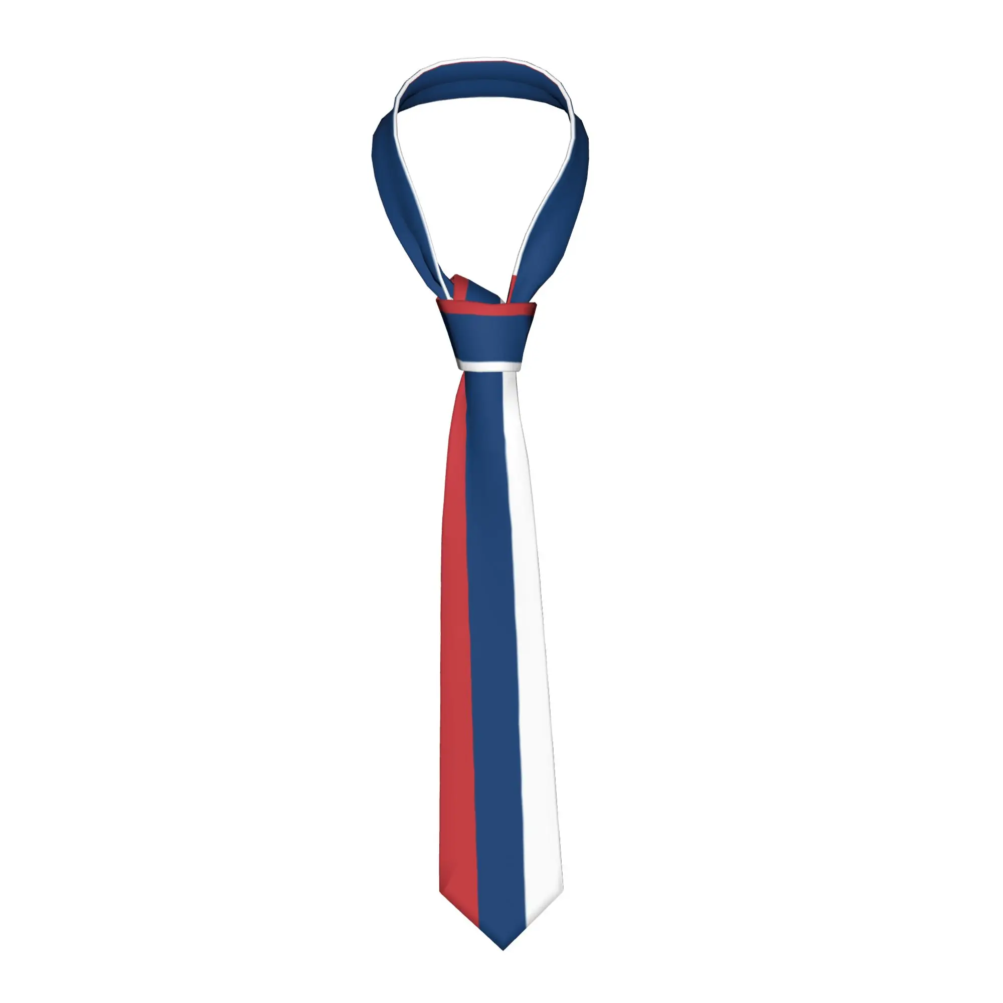 

Classic Serbia Flag Neck Ties Men's Silk Neckties for Business Gravatas