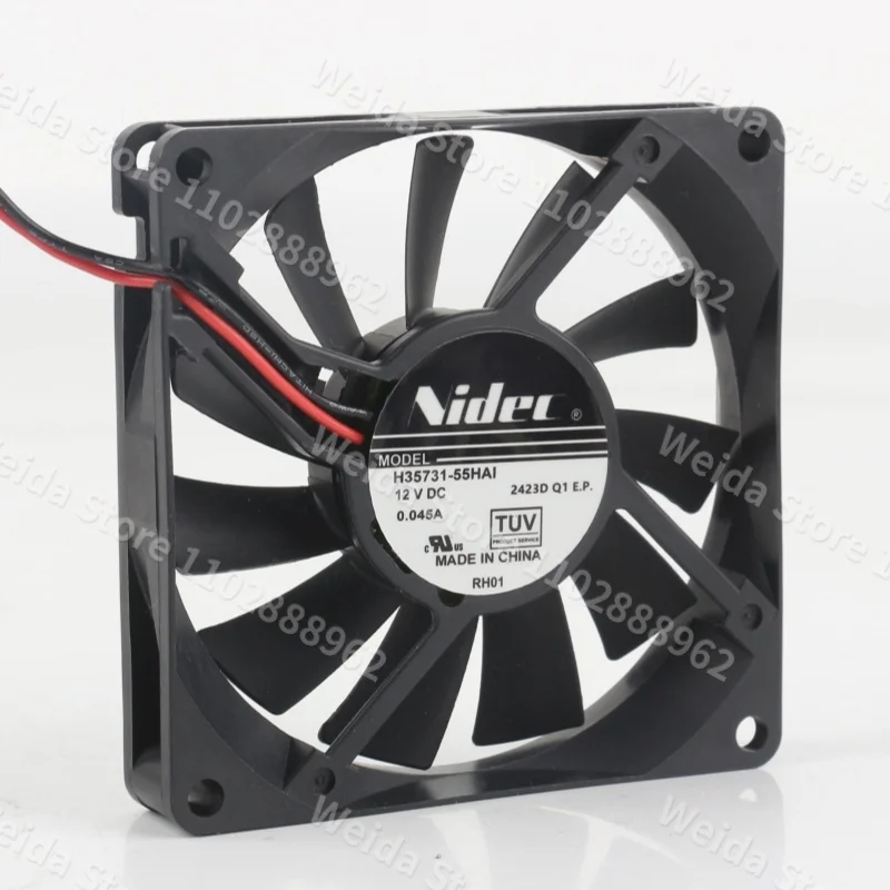 New genuine Nidec 80X80X15MM H35731-55HAI refrigerator 12V 0.045A 8015 8cm ultra-quiet server cooling fan