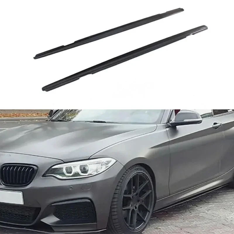 F22 M TECH Carbon Side Skirts for BMW F22 2 Series M235i 230i 228i 14-17 Car Extensio Rocker Panels Lip Splitter Spoiler Bumper