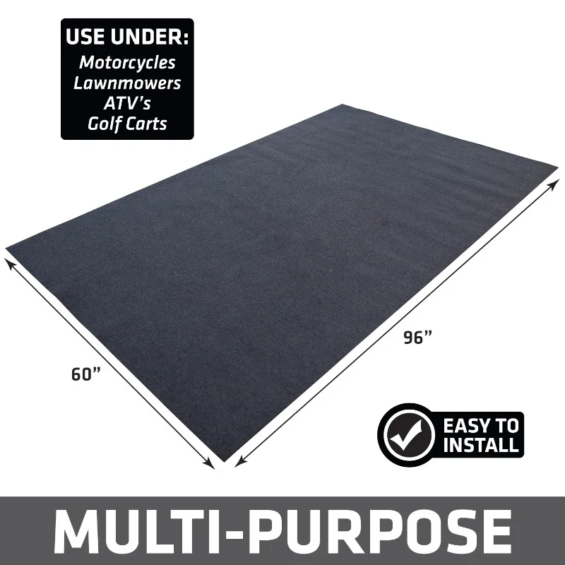 

Tough Garage Mat; 8 ft. Long by 5 ft. Wide - GMCW852PDQ - Waterproof Flooring Protection.