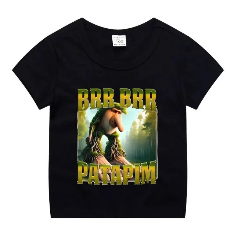 

Italian Brainrot Short Sleeve Tees Tung Tung Tung Sahur Man Women T-shirt Summer Cartoon 100% Cotton Black Tops Hip Hop T Shirt