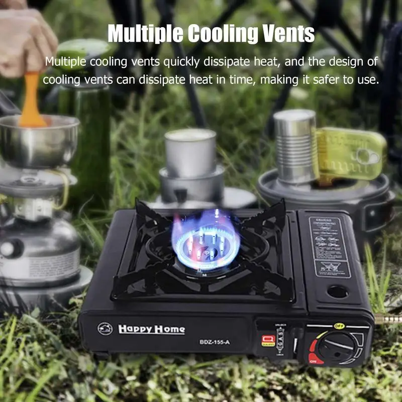 

Dual-purpose Outdoor Cassette Stove Portable Alkane Stove Single Burner Camping Stove for Outdoor Indoor Camping Cooking