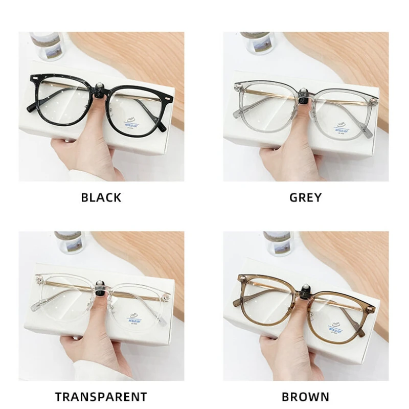 Transparent Myopia Glasses Women Men Fashion Blue Light Blocking Computer Eyeglasses Square Clear Nearsighted Eyewear 0 To -600