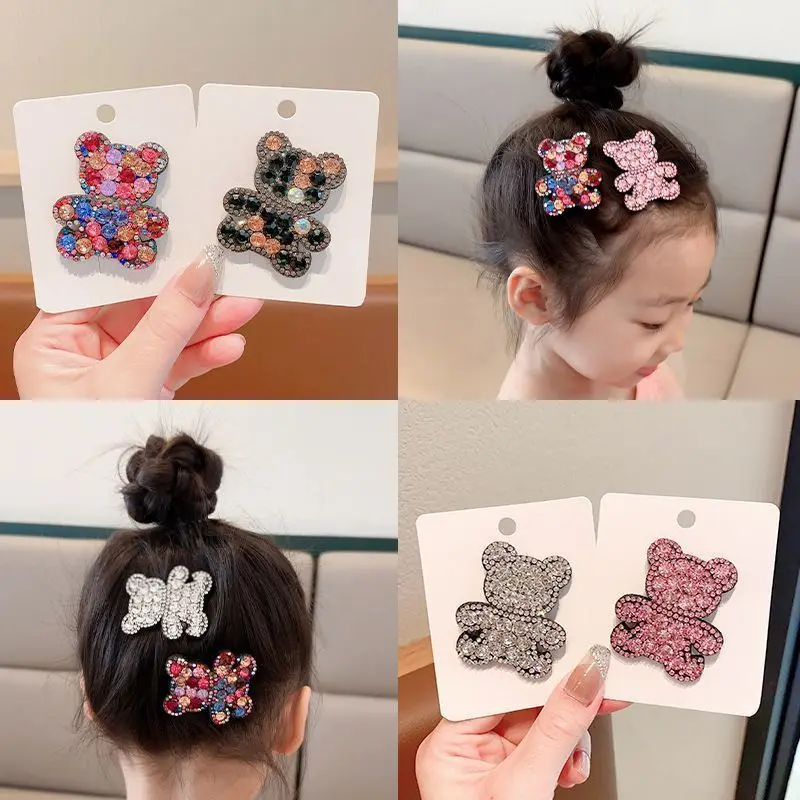 1PC New Cute Princess Little Bear Girls Hairpins Children Headwear Hairgrip BB Hair Clips Barrettes Hair Accessories