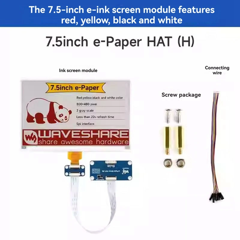 

NEW_Waveshare 7,5-дюймовый дисплей E-Ink для Raspberry Pi
