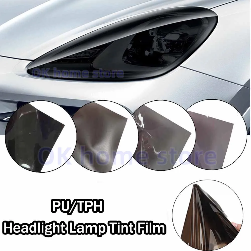 

PU TPH Car Headlight Tint Film Taillight Color Change Sticker Foglight Protective Films Motorcycle Lamp Helmet Tint Film