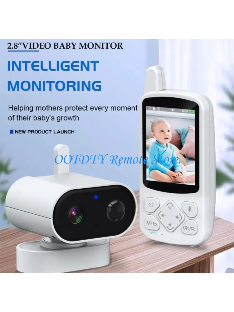 Baby Monitor with Camera Display and 2.8 Screen for Family Nursery Viewing, Direct Room Checks, Sleep Movement Monitoring and