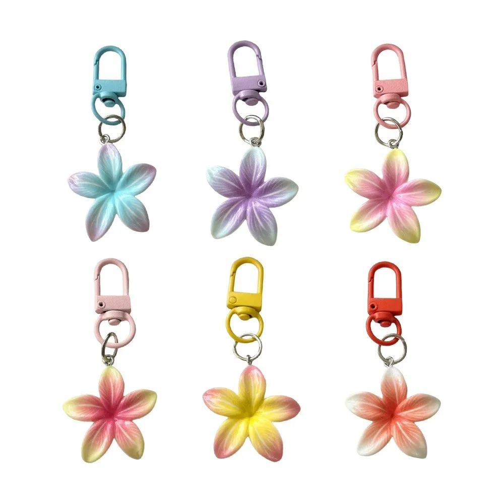 New Resin Flower Keychain Colorful Car Key Ring Bag Accessories Backpack Hanging