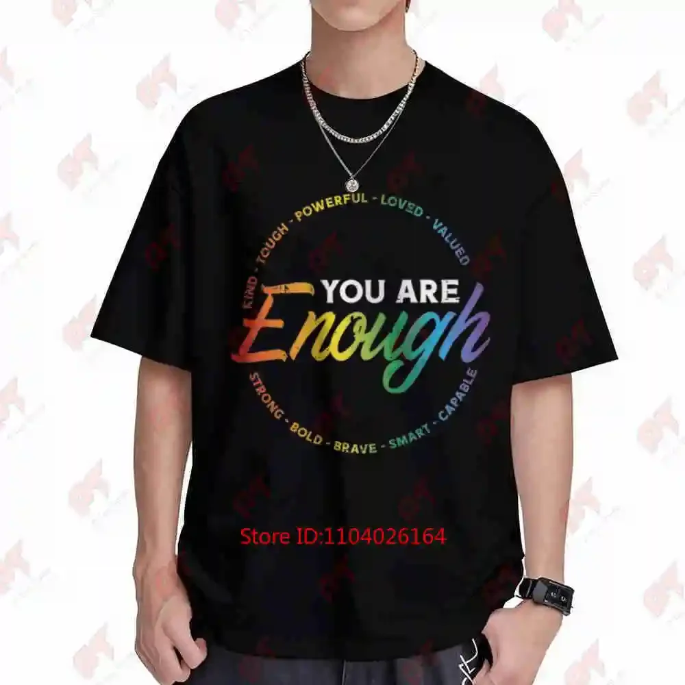 LGBTQ Pride Rainbow Flag Positive Affirmation Short Sleeve Tee 100% Cotton T-Shirt