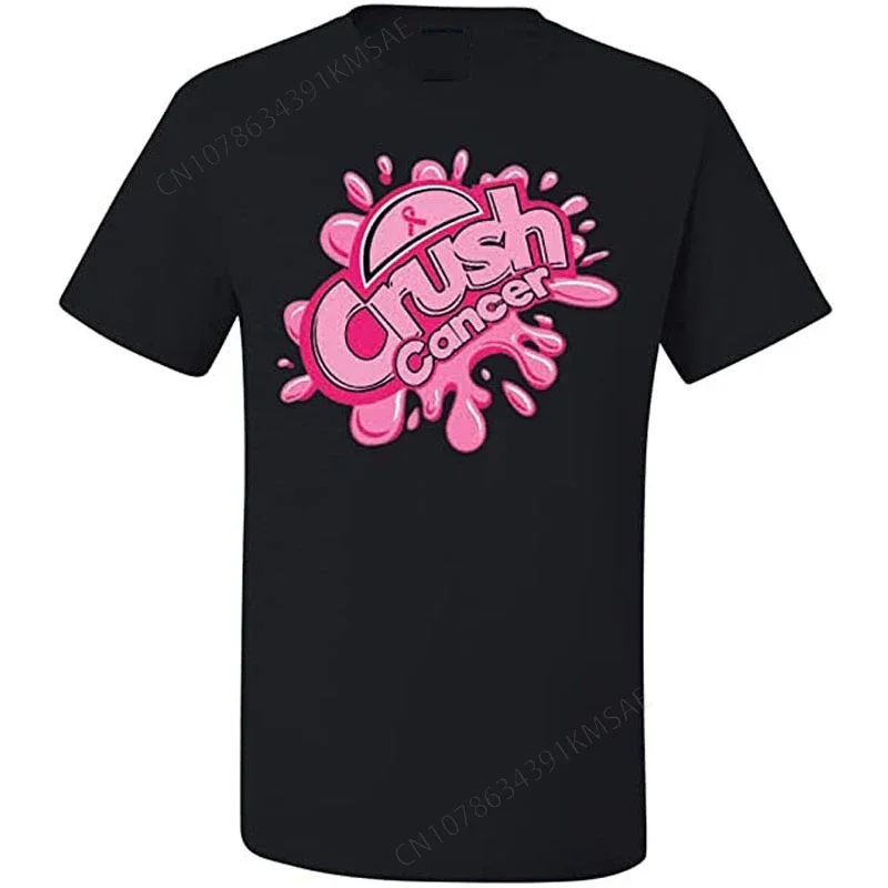 Crush Cancer Breast Cancer Awaareness Mens T-Shirts Men Clothing