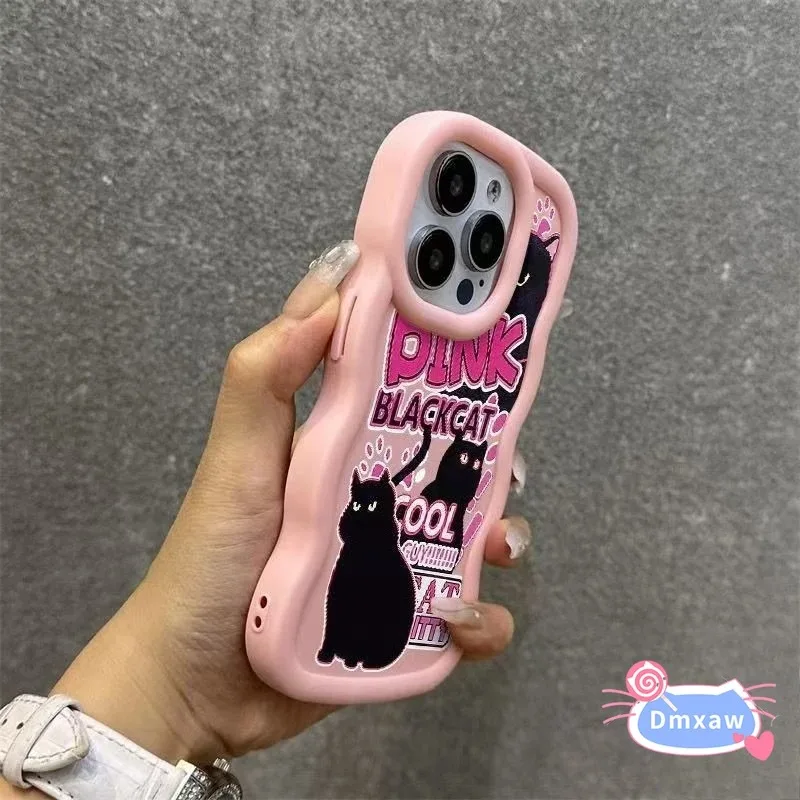 

For Honor X8C X9C X7C X9A X9B X8A X8B X8 X7A X7 X7B X6 X6A X6S 5G 4G Phone Case Cute Cat 3D Wavy Color Soft Cover