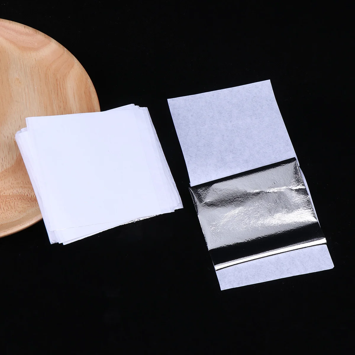 

100pcs Silver Foil Sheets Imitation Metal Leaf for Crafts Art Decoration Gilding Frame DIY Copper Zinc Alloy Thin for Crystal