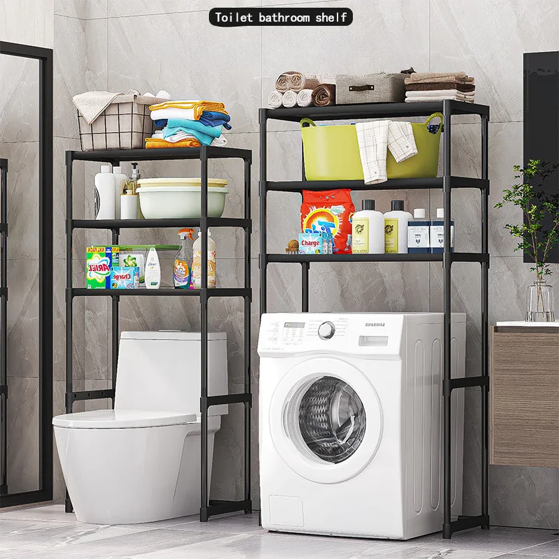 천공 없는 변기 보관 선반, 다층 세탁기 선반, 공간 절약형 욕실 액세서리