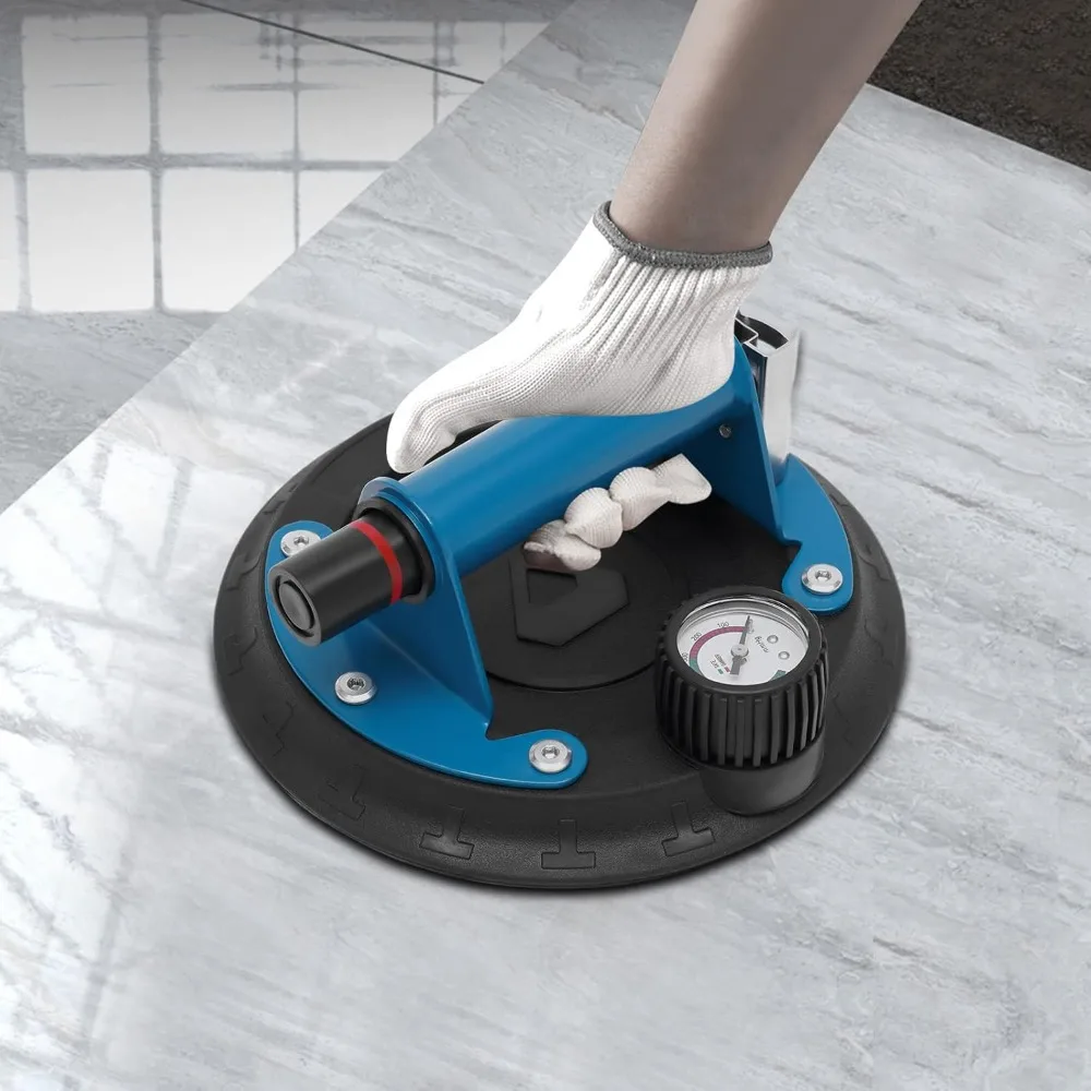 

8 Inch Vacuum Suction Cup Lifter Heavy Duty Tool for Handling Large Glass Ceramic Tile Aquarium Furniture Plastic Metal Slate