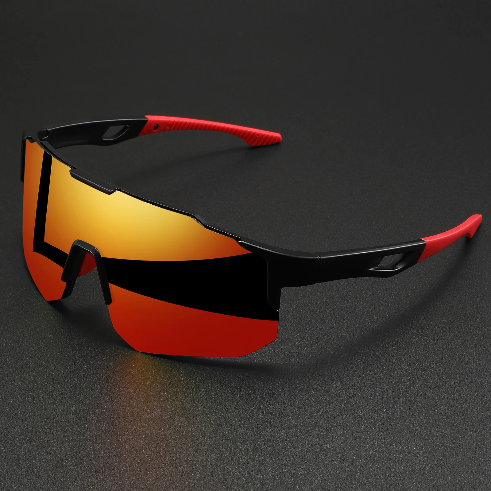 Lebendige, übergroße, umlaufende Sport-Sonnenbrille UV400 – einteilige Linse, Unisex für Laufen, Radfahren, Angeln und den täglichen Gebrauch