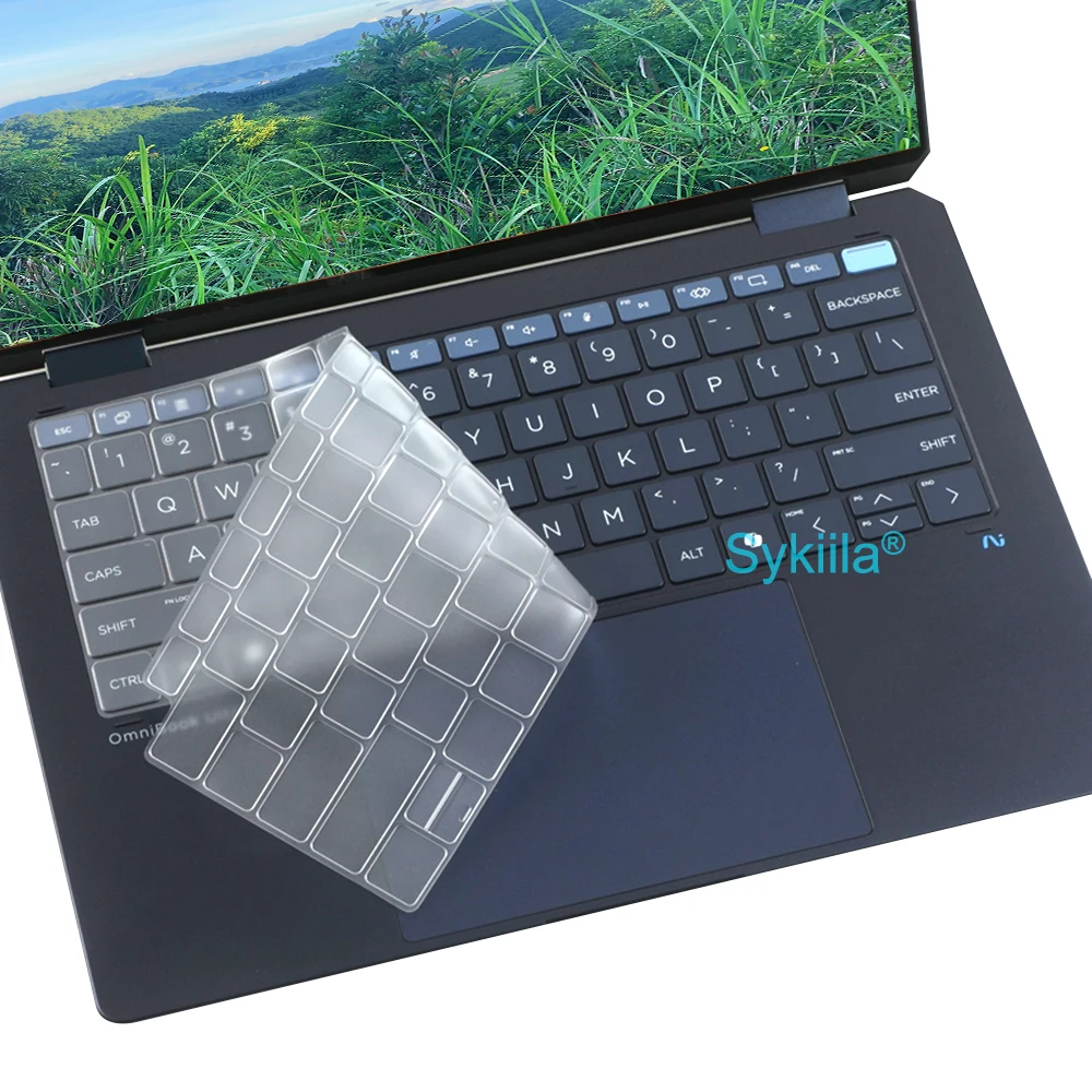 غطاء لوحة المفاتيح لـ HP Omnibook 3 5 7 X Ultra Flip AI 13 14 15 16 17 fh fd fp he az fb bf dc ha واقي من السيليكون لفيلم الجلد