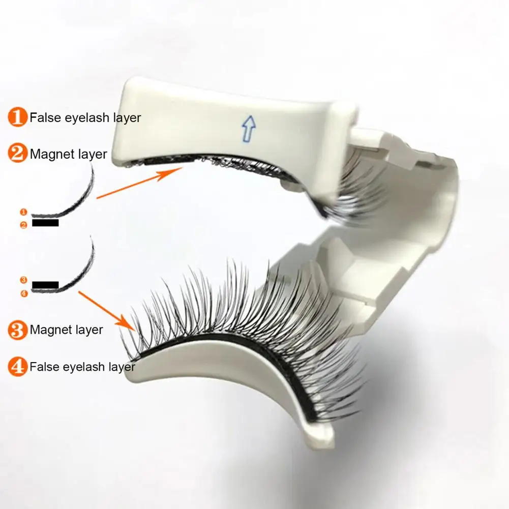 1 zestaw magnetycznych sztucznych rzęs z aplikatorem do rzęs Naturalne delikatne kręcone puszyste sztuczne rzęsy Klips do rzęs Narzędzia do makijażu dla kobiet