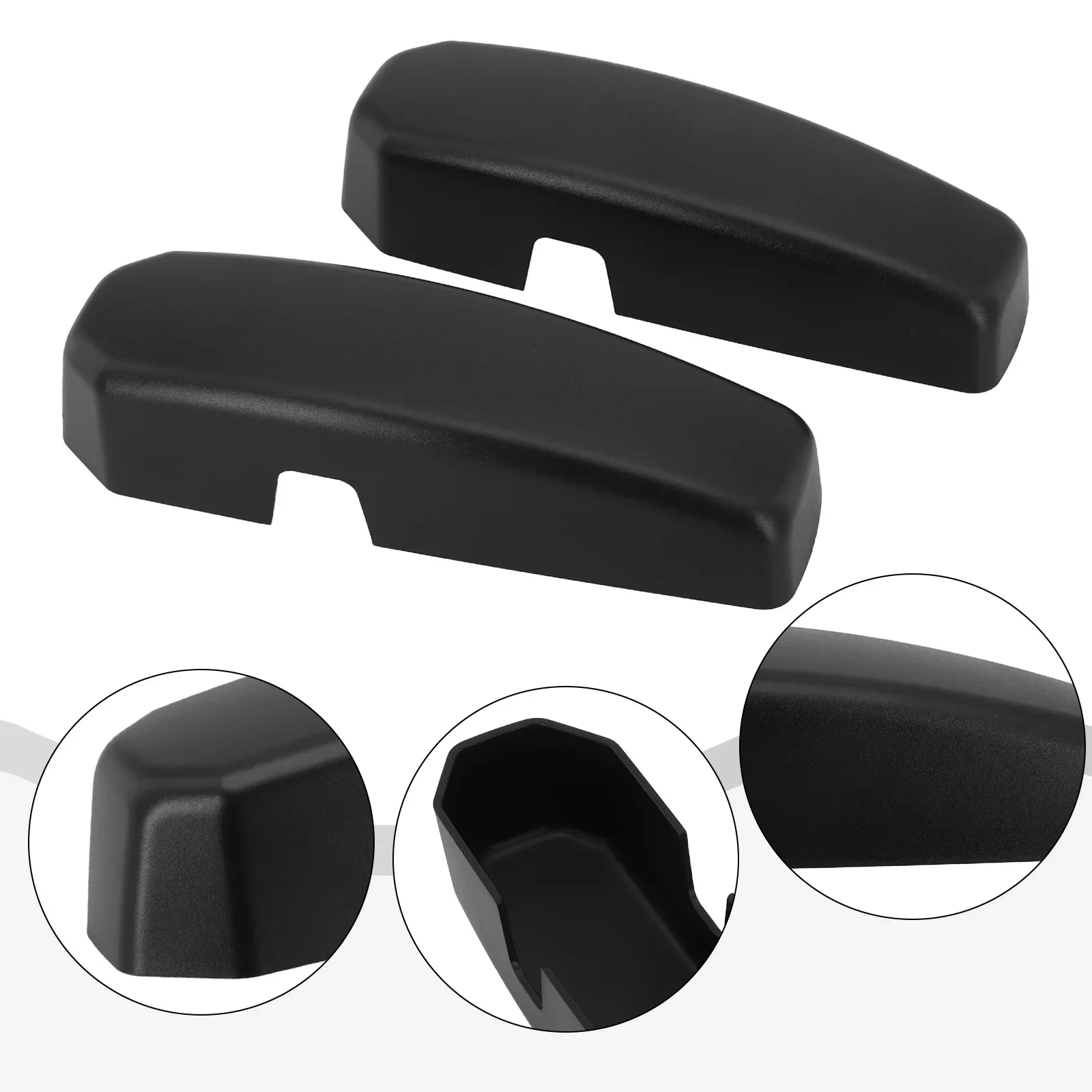 2pc Car Covers For Windscreen-Bulkhead Support Bracket For Land Rover Defender SVX Windscreen Bulkhead Bracket Cover Matte Black