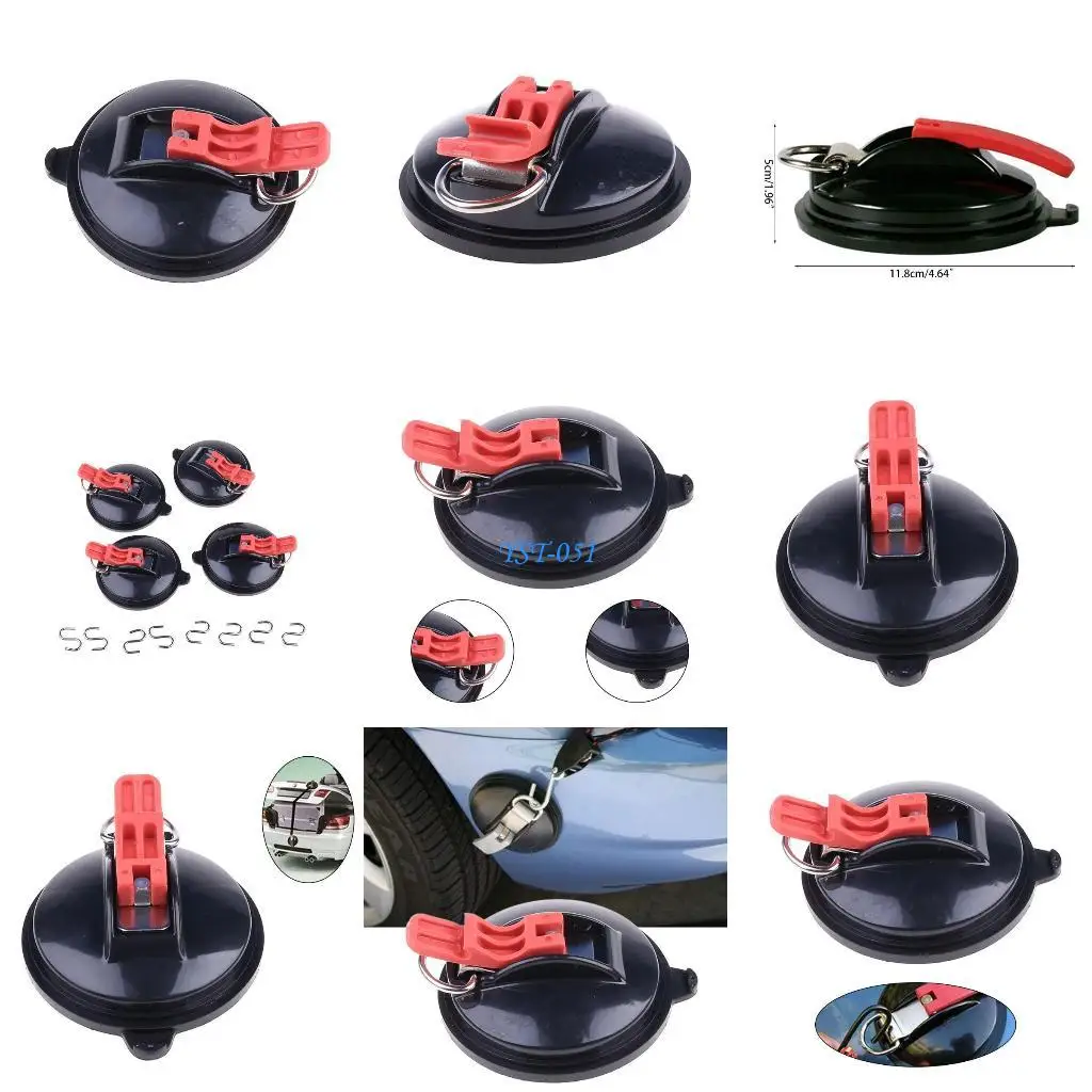 

E15A Heavy Duty Suction Cup Tie Down with Securing Hooks Camping Tarp Accessory As Car Side Awning Replacement Durable