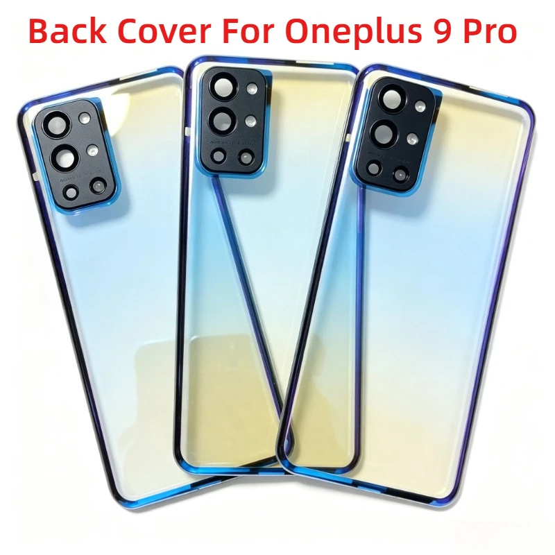 For Oneplus 9 Pro Battery Cover Back Glass Rear Housing Door Transparent Clear Glass Back Cover