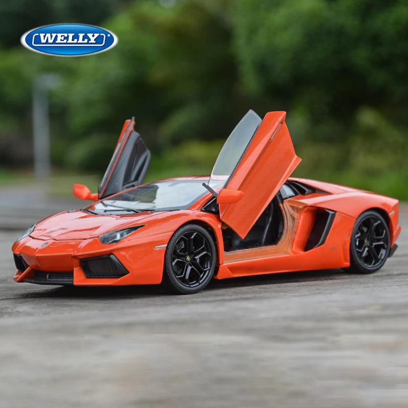 WELLY 1:24 Lamborghini LP700-4 Aventador Alloy Car Diecasts & Toy Vehicles Car Model Miniature Scale Model Car For Children