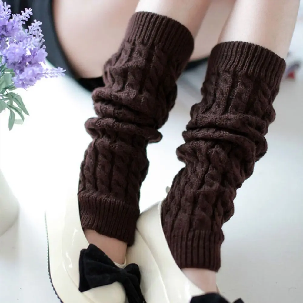 Boot Cover Long Stocking Leg Support Knit Cable Warm Sock Long Crochet Knitted Sock Warmers Leg Socks Womens Winter Warm Socks