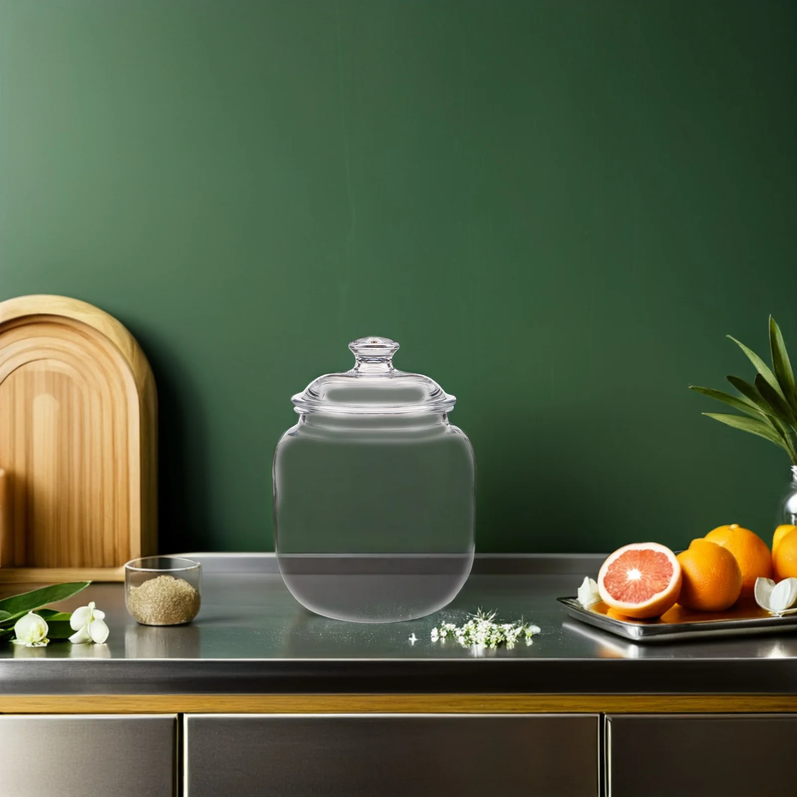 

Clear Airtight Food Storage Jar 3.7L Transparent Kitchen Pantry Container for Coffee Bean Spice Snacks Coffee Storage Jar