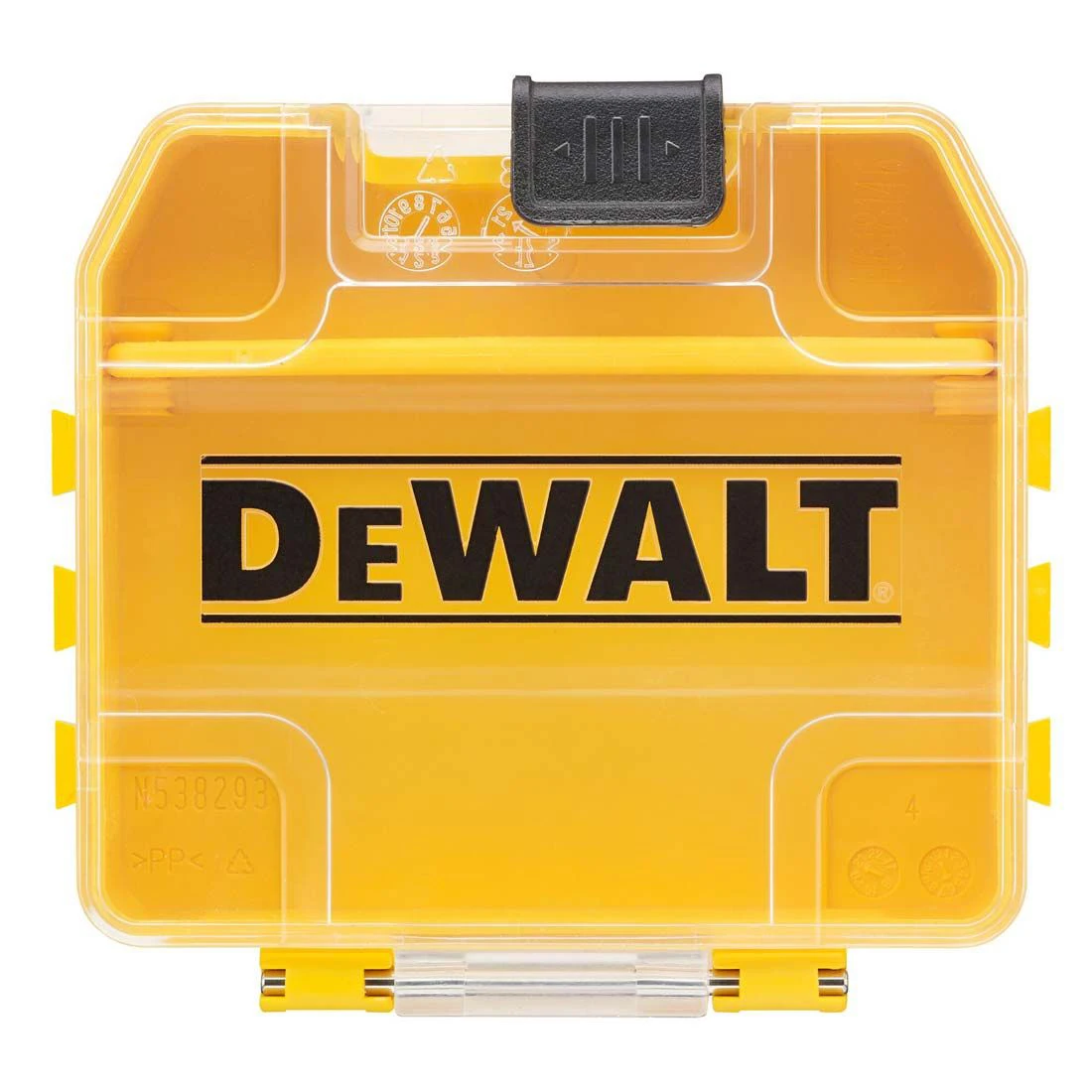 DEWALT TSTAK DT70801+Yellow Small Box Tough Case Storage Screws Bits Holder Stackable Lockable Drill Bit Tool Storage Box