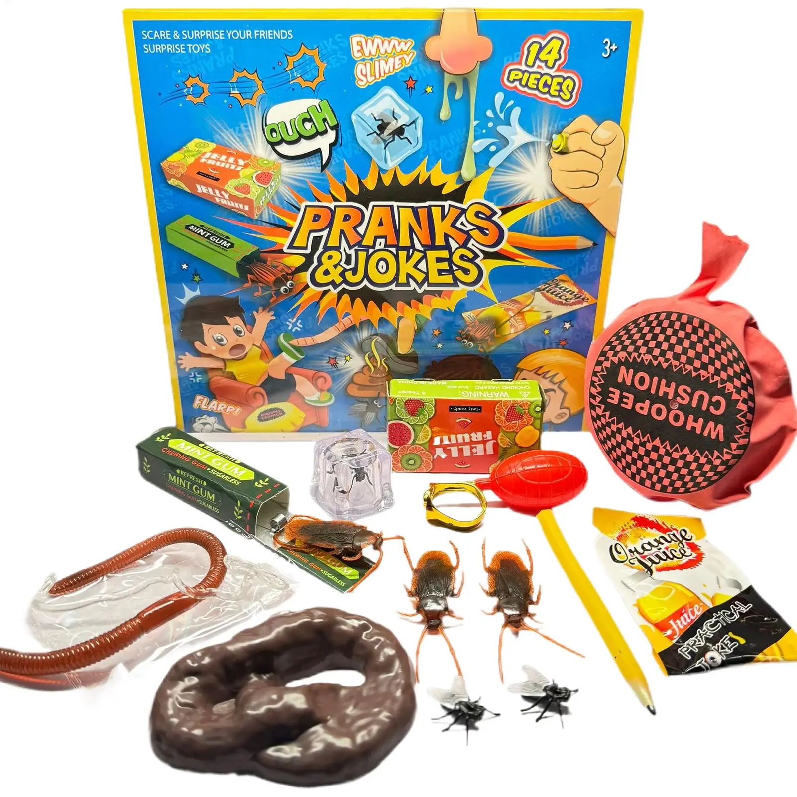 Kit de brinquedos de piada abril tolos crianças brincadeira gadgets caixa realista legal engraçado coisas festas favores festival diversão surpresas para a vida diária