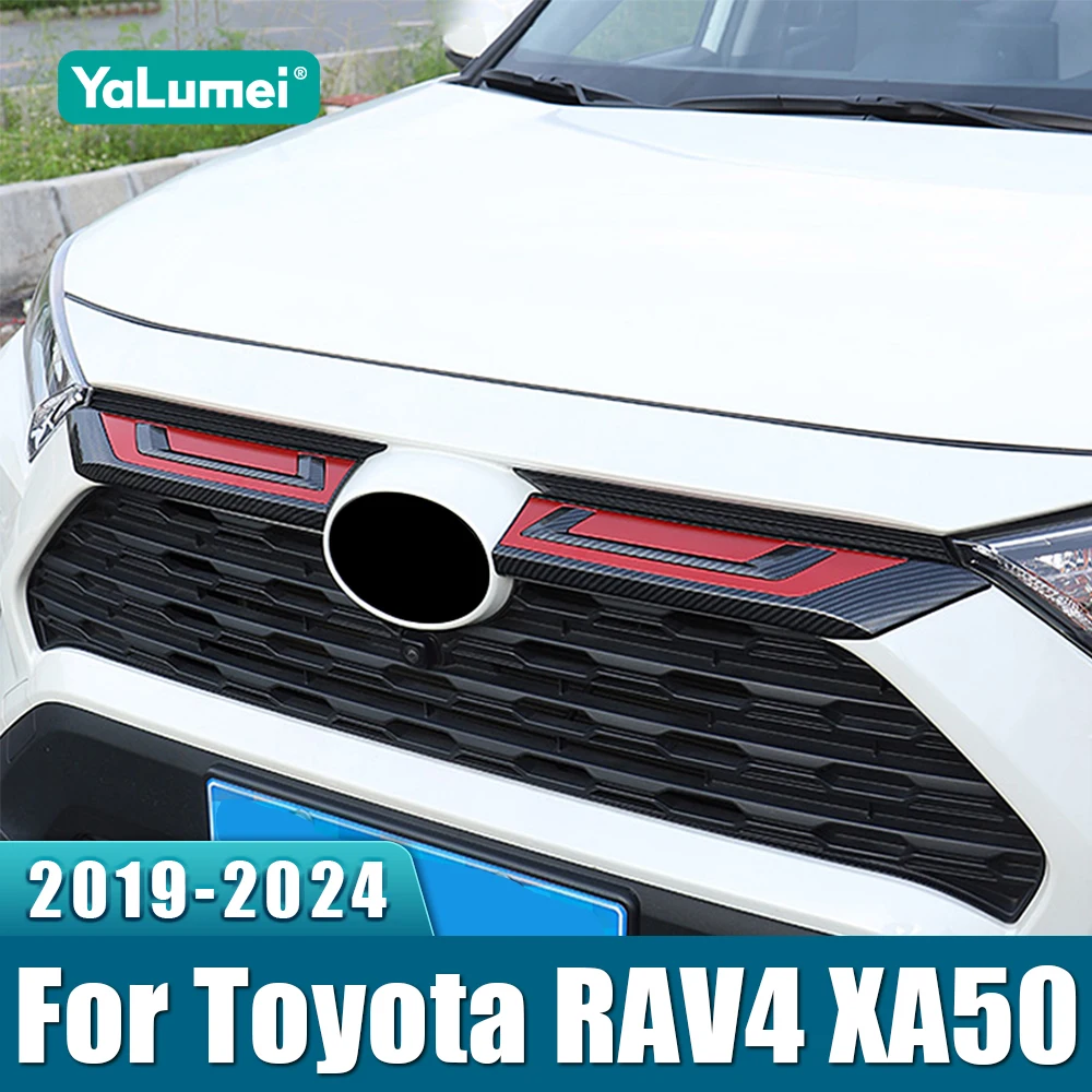 

Для Toyota RAV4 2019 2020 2021 2022 2023 2024 RAV 4 XA50 Гибридные автомобильные гоночные грили, накладка на переднюю решетку, аксессуары