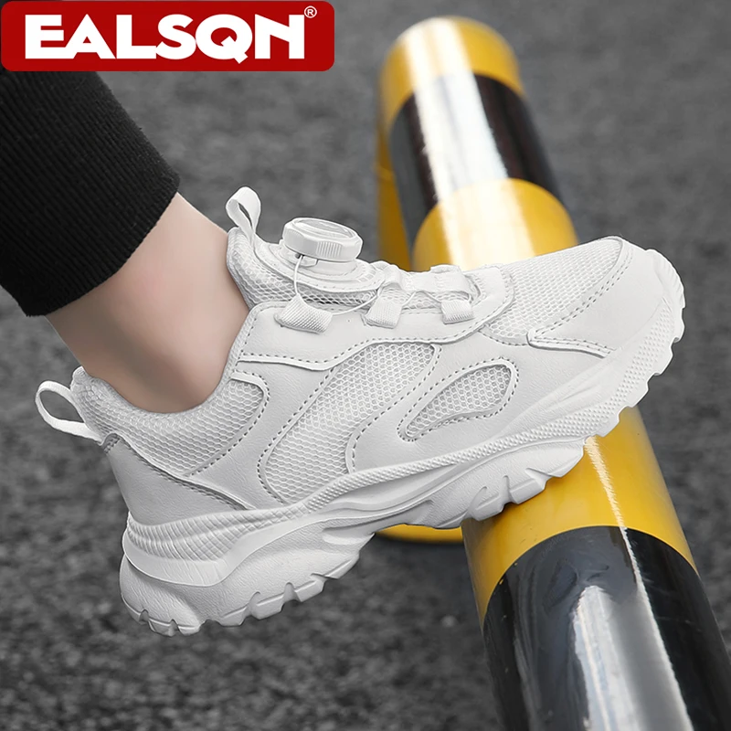 รองเท้าเด็กสีขาว รองเท้ากีฬาเด็ก กันลื่น น้ำหนักเบา รองเท้าวิ่งเด็กผู้ชายใส่สบาย รองเท้าลำลองพื้นนุ่มสำหรับเด็กผู้หญิง