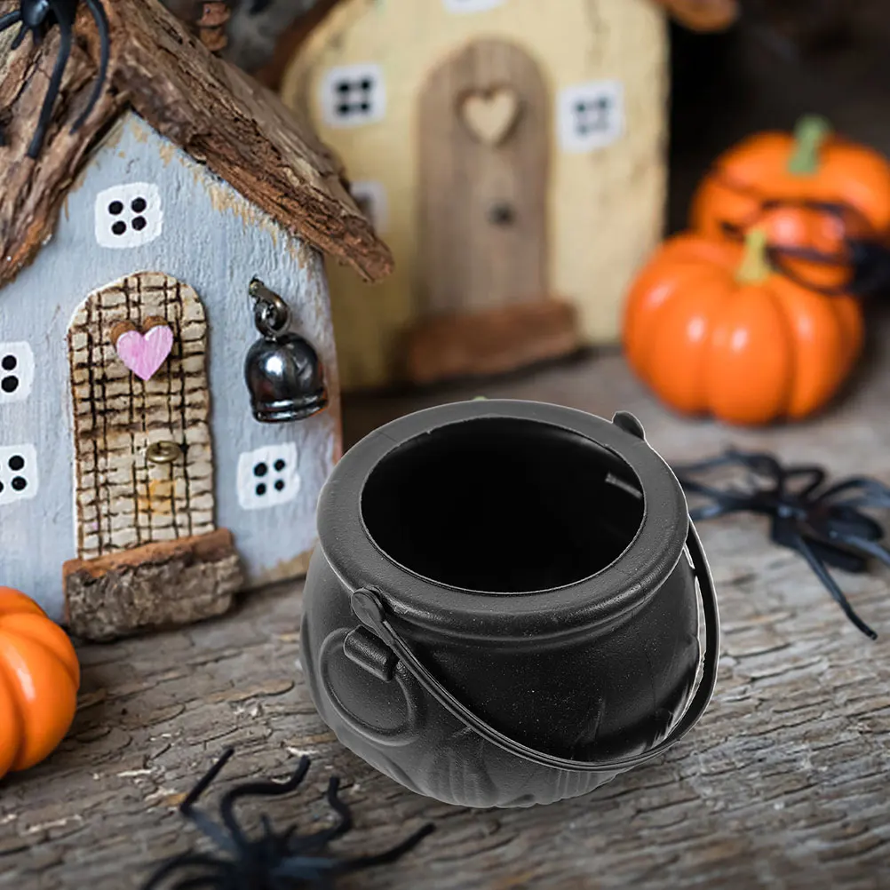 

24Pcs Halloween Candy Buckets Lightweight Plastic Cauldron Handheld Treat Bucket Party Favors Halloween Candy Bucket