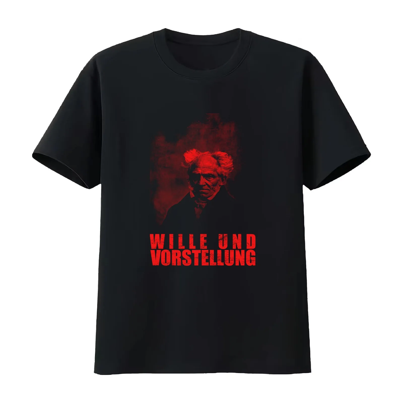 Arthur Schopenhauer Wille Und Vorstellung Will and Representation (Red) T-Shirt Summer Casual Cotton Tee Unisex Men Women