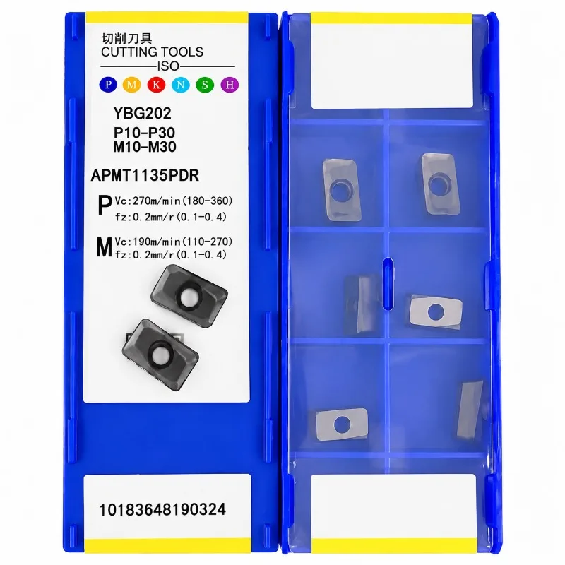 APMT1135PDR APMT160408PDER YBG202 YBG205 YBG302 Carbide Milling Inserts APMT1135/APMT1604 CNC Indexable Milling Cutter
