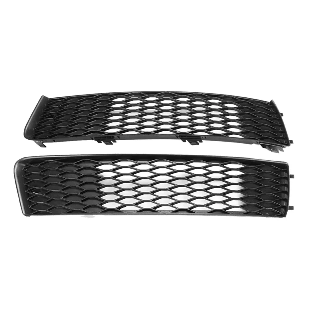 A Pair Car Front Bumper Fog Light Grill Cover For Audi Q7 S-Line 2009 2010 2011 2012 2013 2014 2015 Black Fog Light Grille