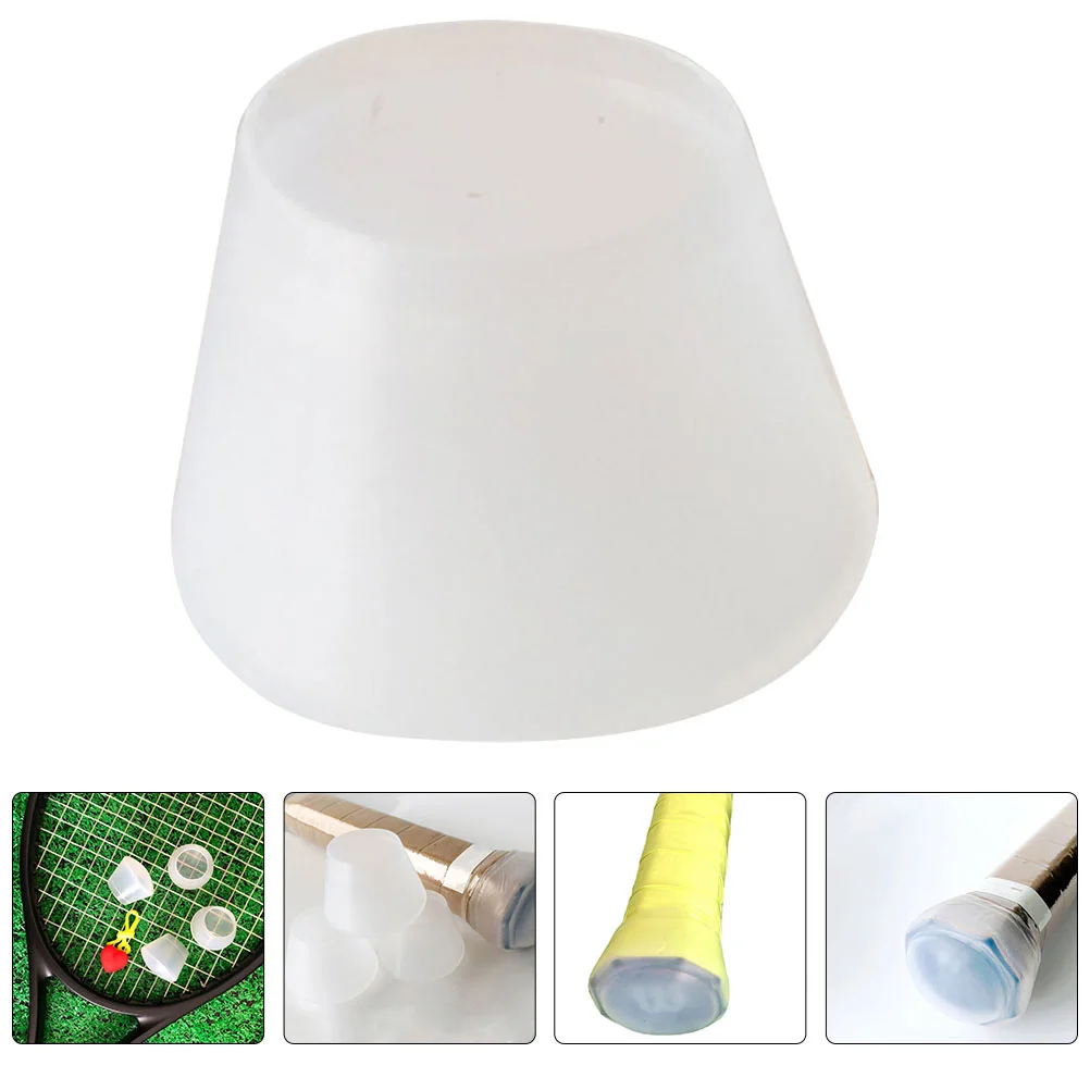 

Tennis Racket Silicone Shockproof Handle Cover Protective End Lid Sports Accessories Racquet Grips Anti Slip Long Life Easy