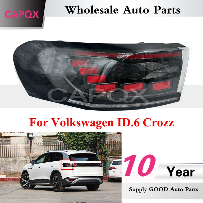 

CAPQX Rear Bumper Taillight For Volkswagen ID.6 Crozz Outer Taillamp Tail Lamp Signal Light Rear Brake Lamp