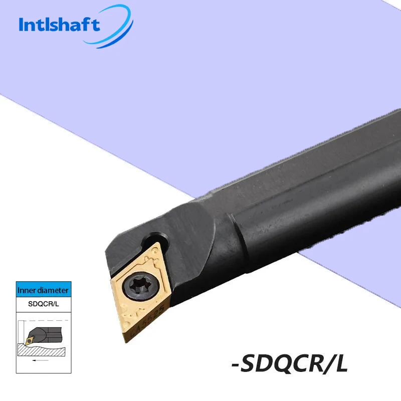 Intlshaft Internal Turning Tool Holder SDQCR S08K-SDQCR07 S16Q-SDQCR11 S32T-SDQCR1 1Carbide Inserts SDQCL Lathe Cutting Tool