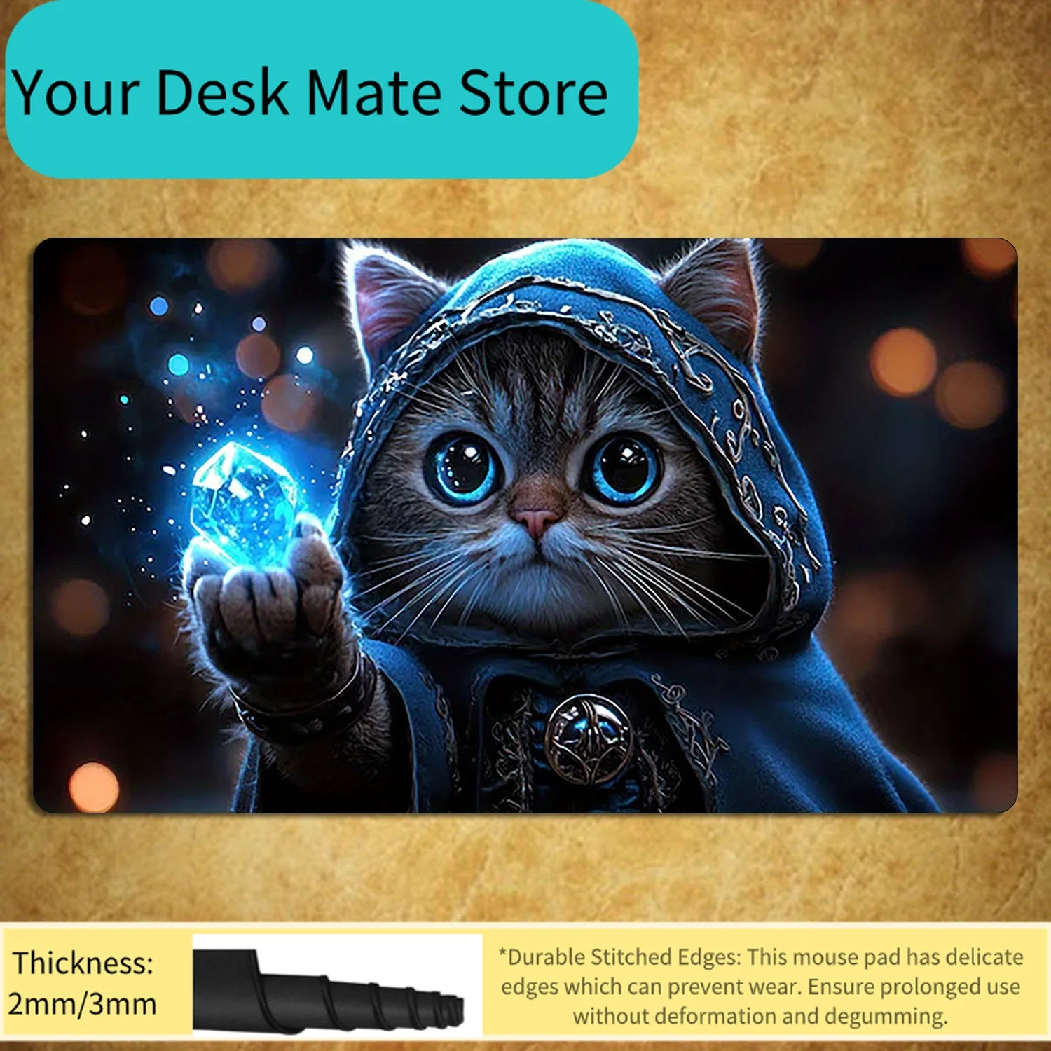 

2026 Year of the Horse MTG Playmat, Non-Slip Rubber Base, Washable Cloth Surface for TCG Card Games