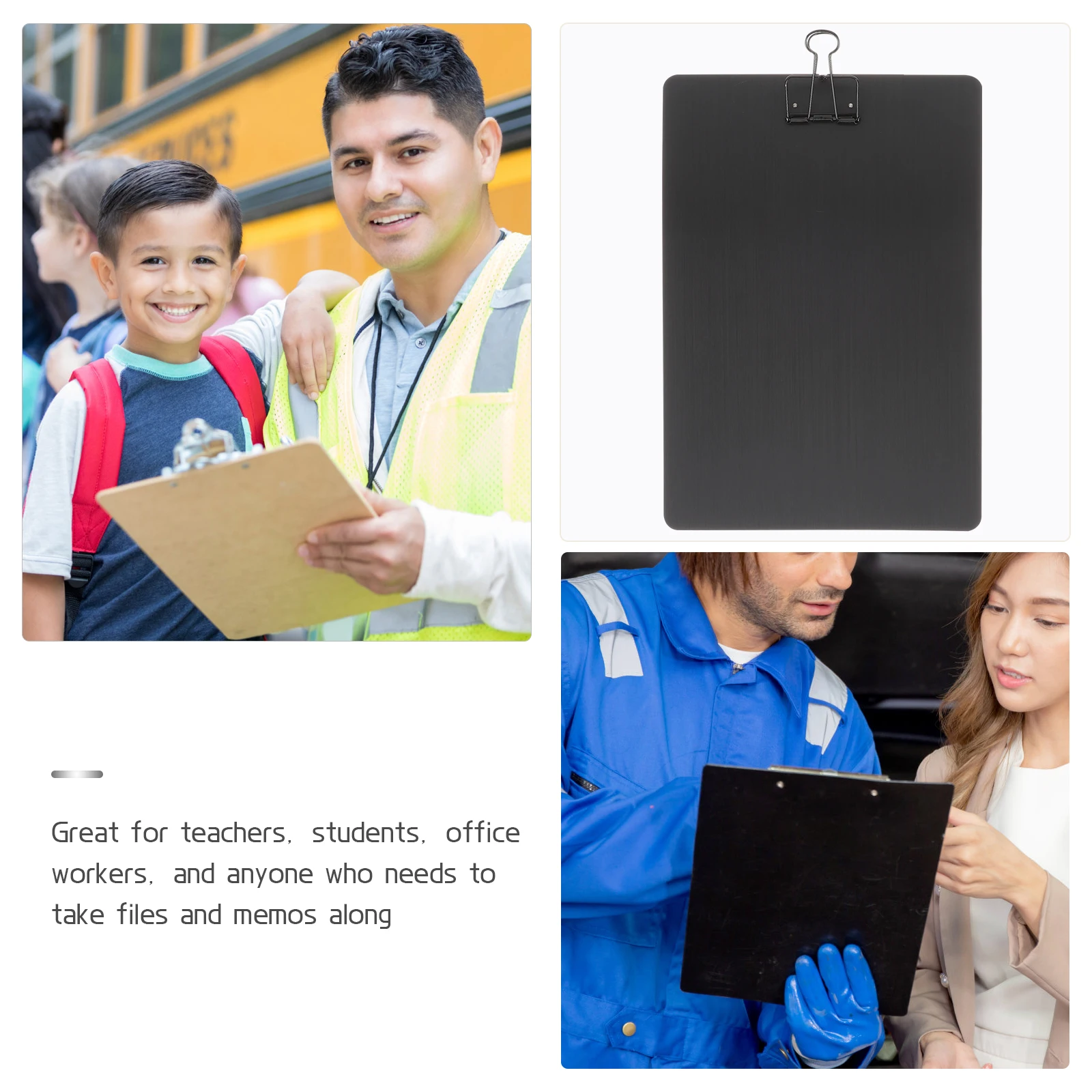

Writing Board Portable Clipboard with Storage Support Metal Multi-function Office
