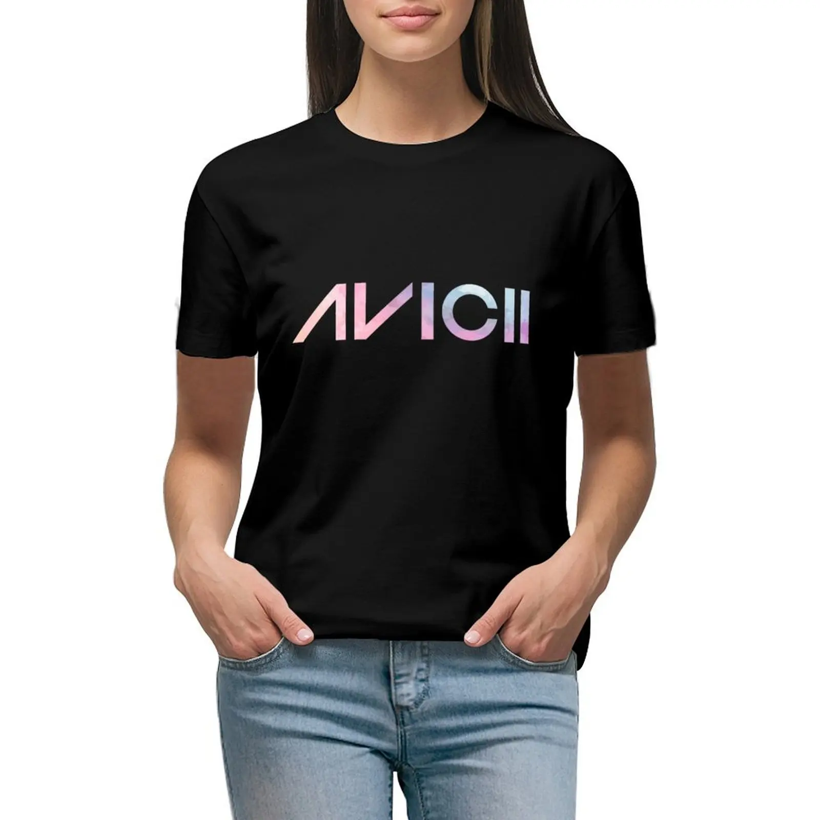 

Avicii Pastel Unicorn T-shirt funny Female clothing summer clothes for Women