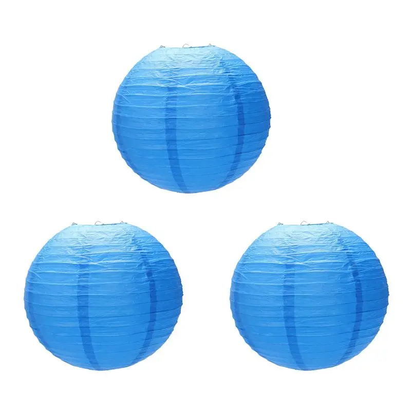 

ABRW-3 X Chinese Japanese Paper Lantern Lampshade For Party Wedding, 40Cm(16 Inch) Navy Blue