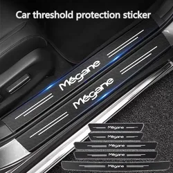 60X7CM Carbon Fiber Car Door Threshold Protective Sticker For Renault MEGANE 1 2 3 4 MK1 MK2 MK3 MK4 RS