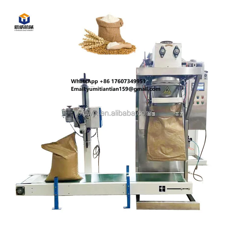 Máquina Automática para Empacar y Sellar Bolsas de Alimentos para Animales, Aves de Corral y Maíz de 5 kg, 25 kg y 50 kg, Máquina Empacadora de Granos de Trigo