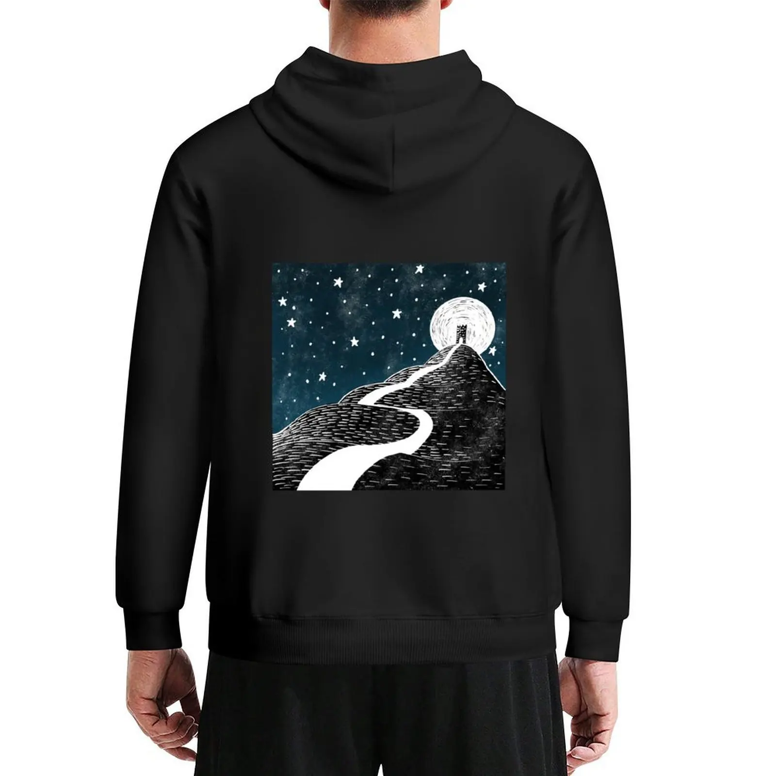 

Glastonbury Tor by Moonlight Hoodie graphic t shirts men men's clothes clothes for men mens clothes hoodie graphic