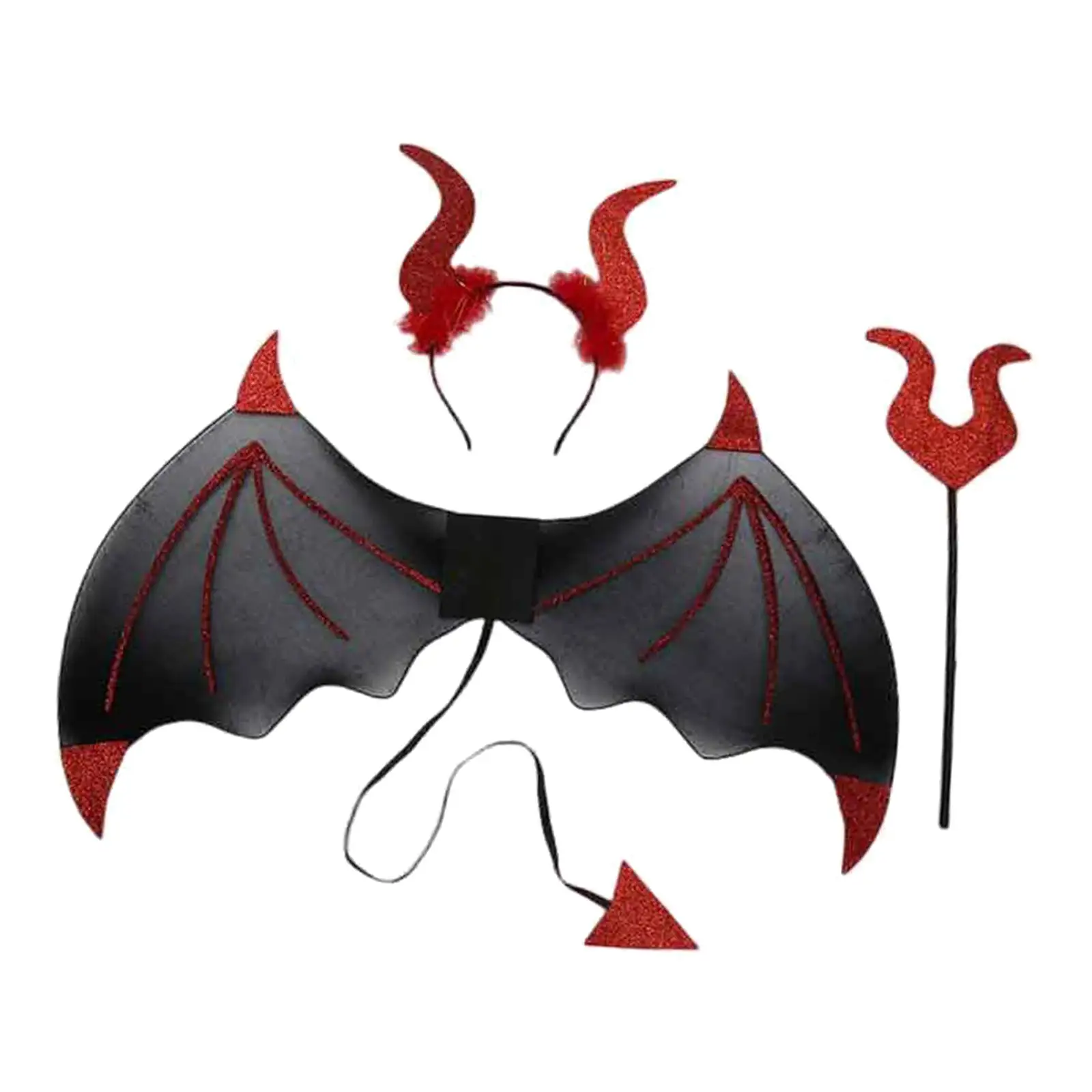 Halloween Devil Costume Set, Finja jogar adereços, Role Playing Masquerade