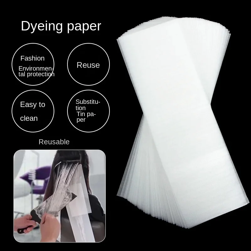 50pcs/Pack Professional Foam Hair Dye Paper Hair Coloring Parper Soft Reusable Neck Protecter Salon Barber Hair Styling Tools