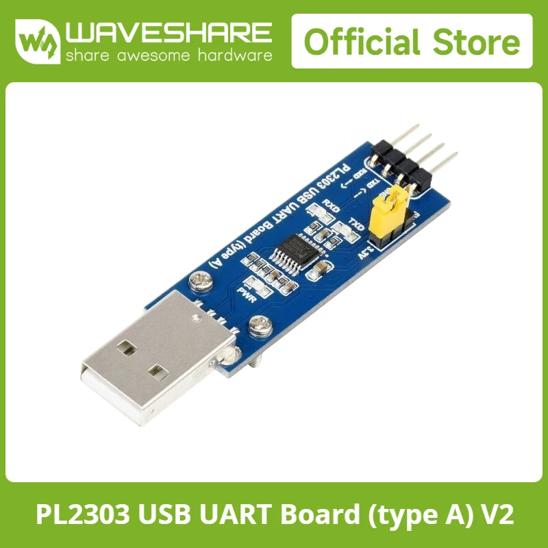 

Waveshare PL2303 USB To UART (TTL) Communication Module, Micro / Mini / Type A / Type C Connector