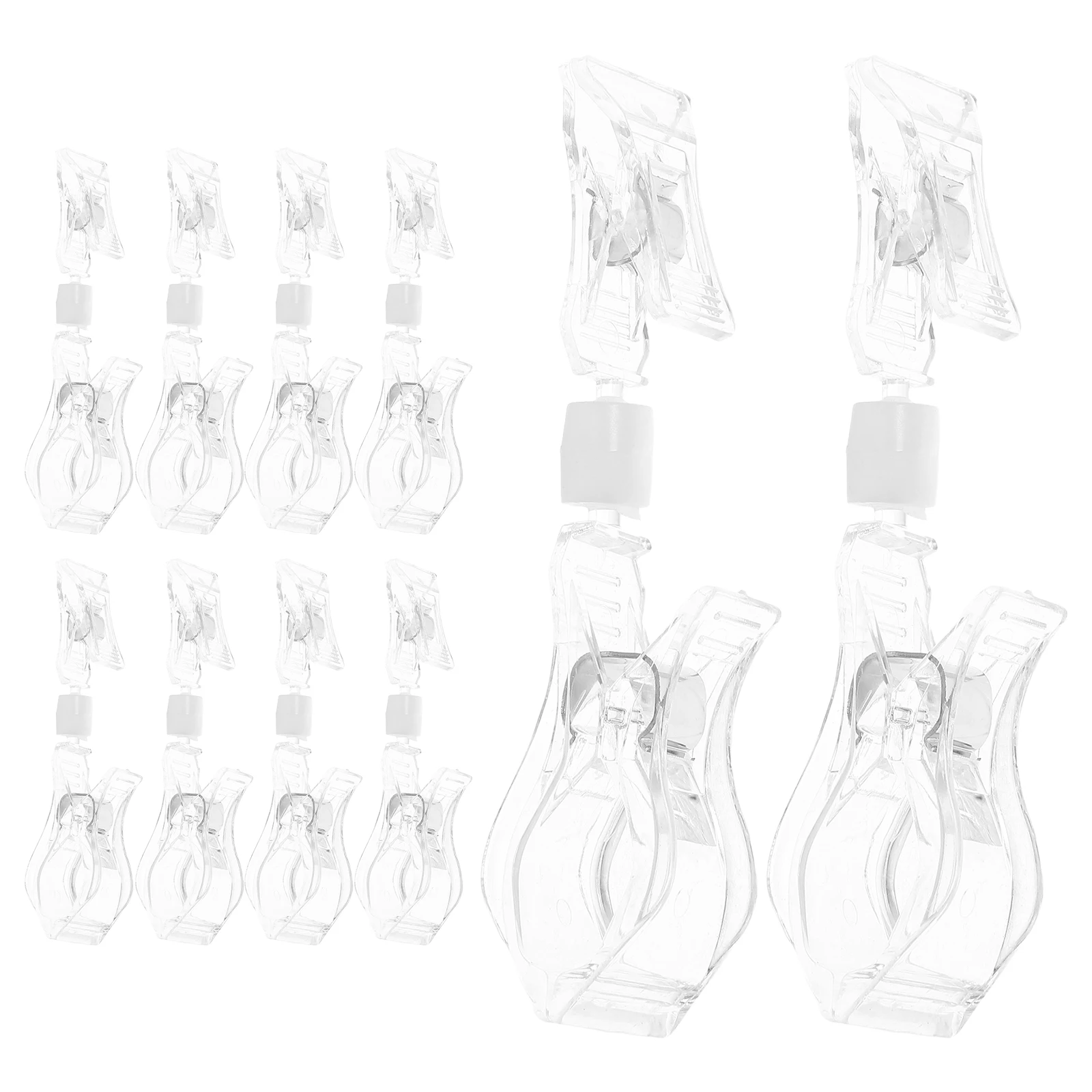 

10Pcs Rotatable Sign Clips Clear Plastic Double Sided Price Tag Holders for Retail Store Supermarket Shelves Label Display Clips