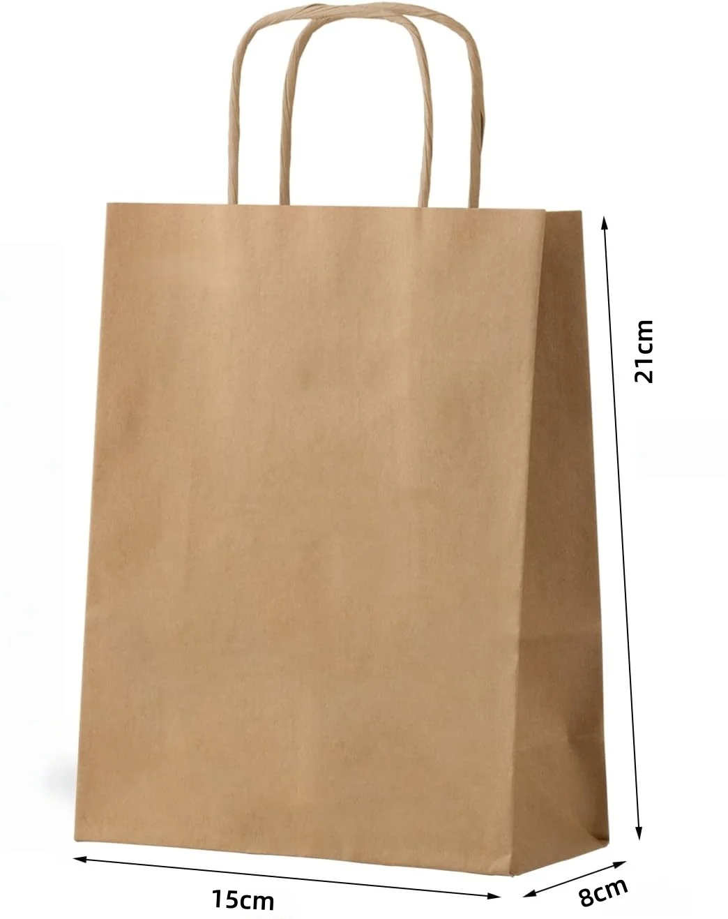 30 60 100 stuks verdikte kraftpapier draagtassen hoogwaardige geschenkzakken-souvenir boodschappentassen, koffietassen, vakantiecadeauzakjes